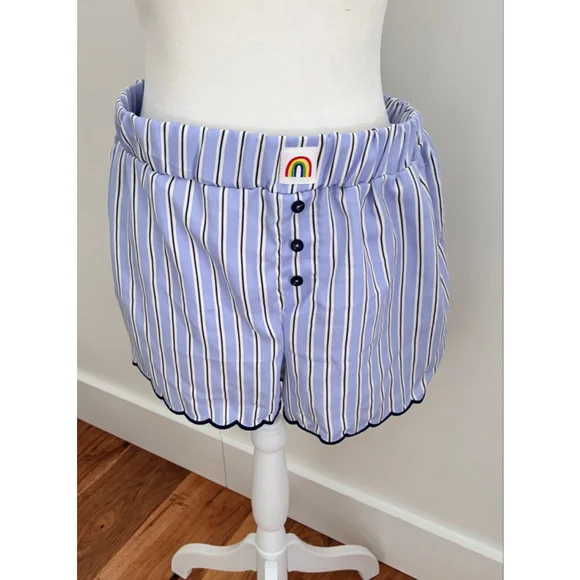 Women's RAE DUNN. Blue & White Striped Pajama Set M - Picture 3 of 7